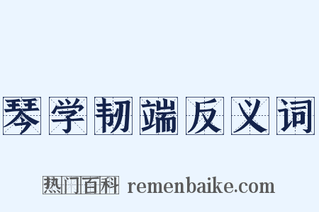 琴学韧端反义词是什么意思的图片